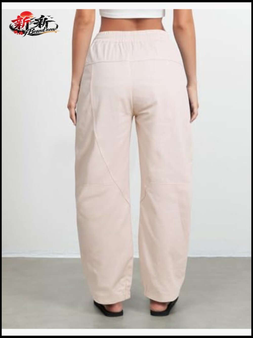 Mid Rise Barrel Jeans Embroidered Wide Leg Denim Pants Boyfriend Baggy Pockets - Picture 3 of 7